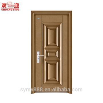 Entry main gate design in single door steel exterior door anti-theft with polished frosted painted